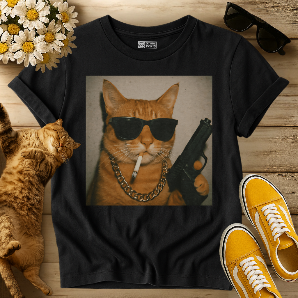 Gangster Cat Gen Z T-Shirt