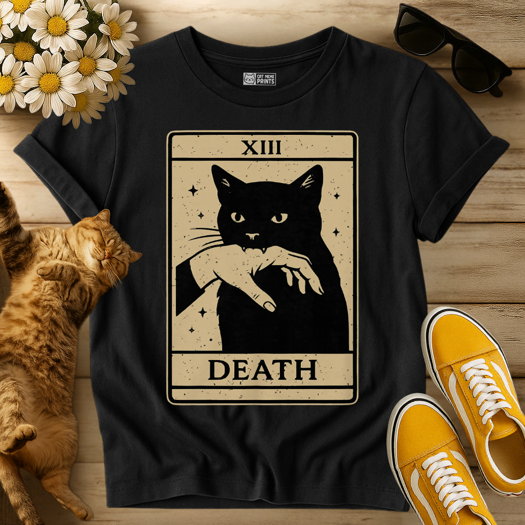 Black Cat Tarot XIII Death T-Shirt