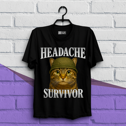 Headache Survivor Cat T-Shirt
