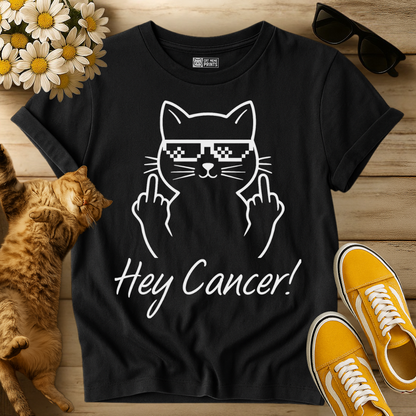Hey Cancer Fuck Cancer Cat T-Shirt
