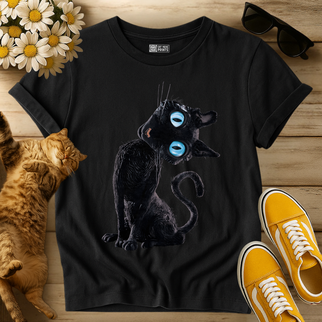 Black Cat Lazy T-Shirt