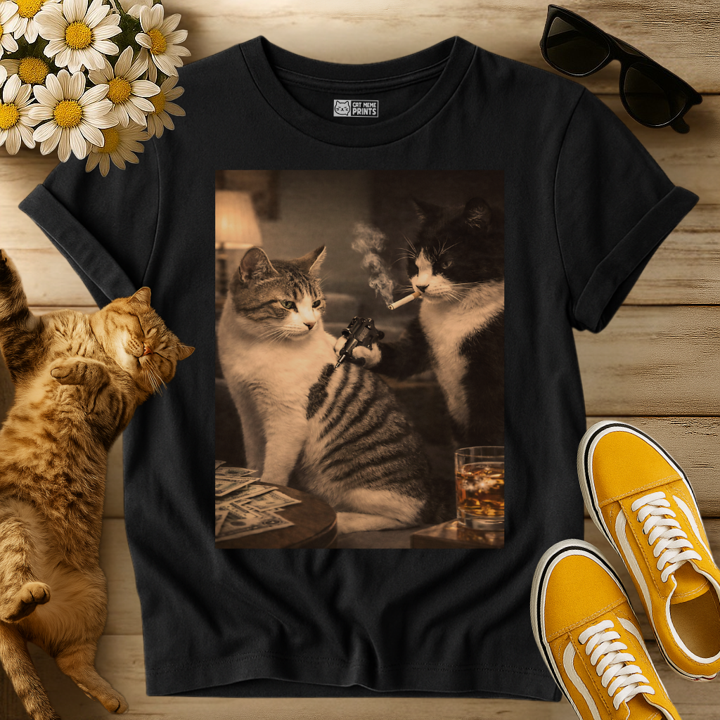 Tuxedo Cat Tattoo Artist T-Shirt