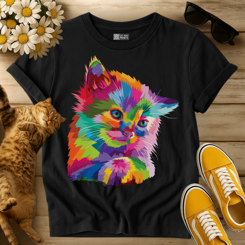 Rainbow Kitten Colorful T-Shirt