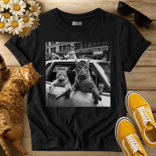 Gangster Cats Street Selfie T-Shirt