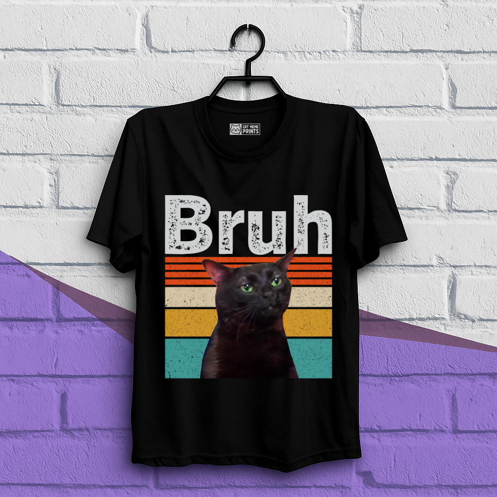 Bruh Cat Meme Vintage T-Shirt