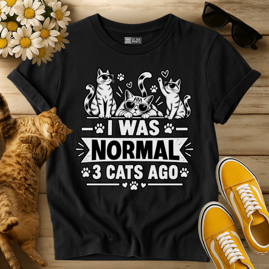 I Was Normal 3 Cats Ago T-Shirt