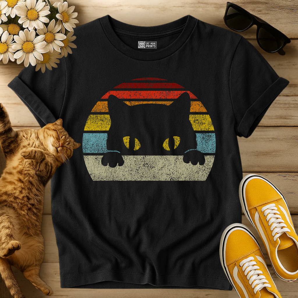 Cat Retro Style Vintage T-Shirt