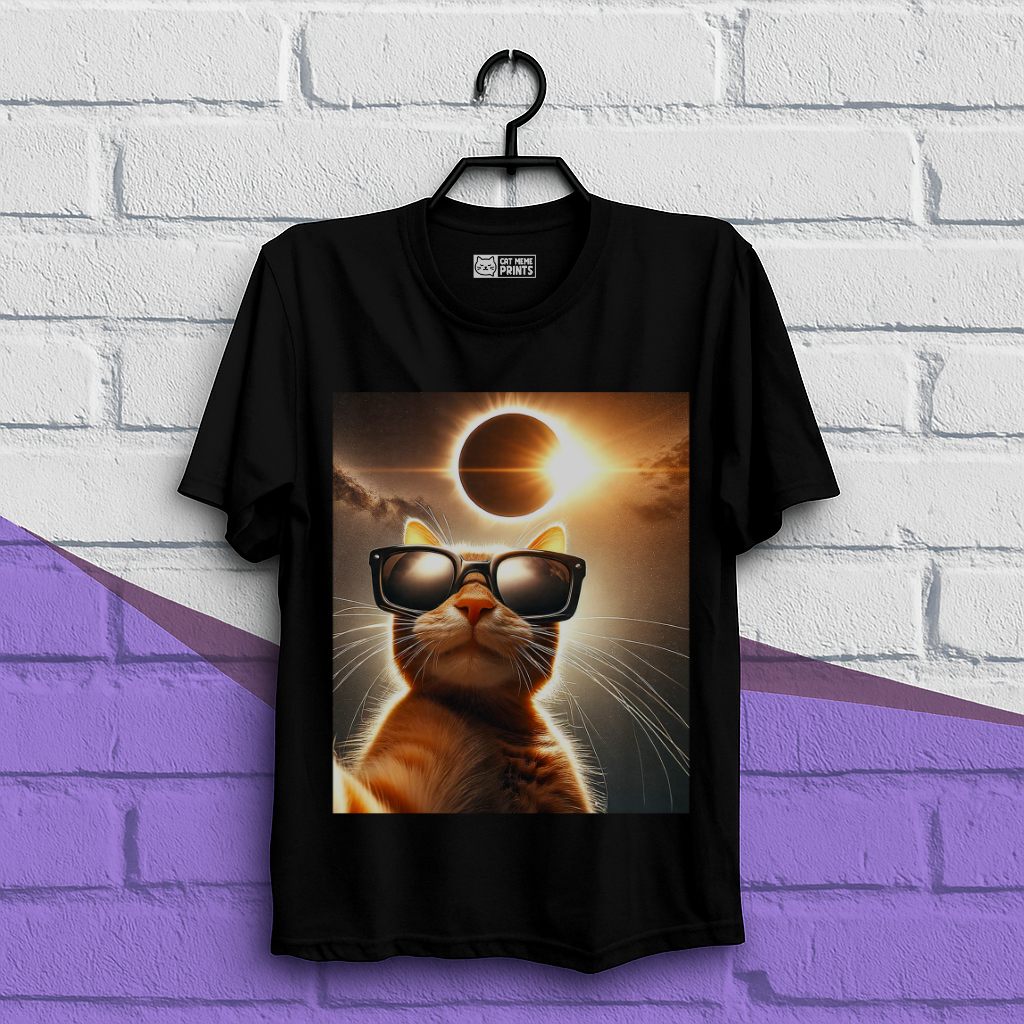 Cat Taking a Selfie with Solar T-Shirt