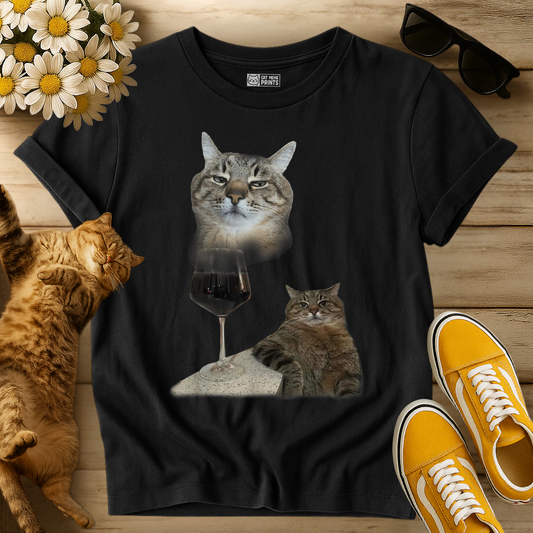Cat Drinking Meme T-Shirt