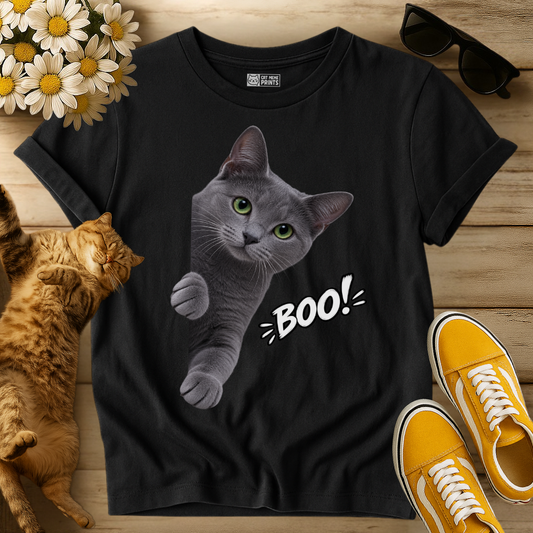 Blue Russian Cat Boo T-Shirt