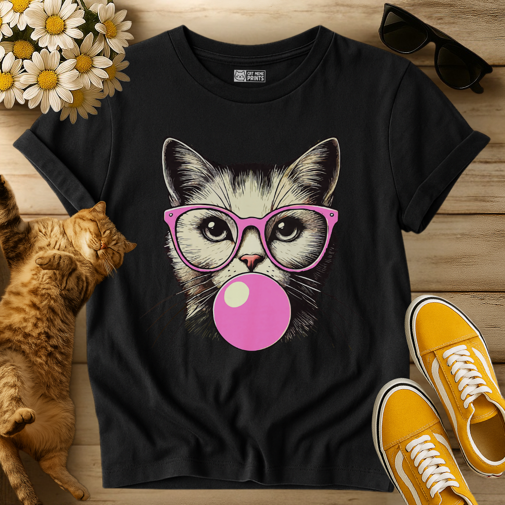 Kitty Blowing Bubble Gum T-Shirt