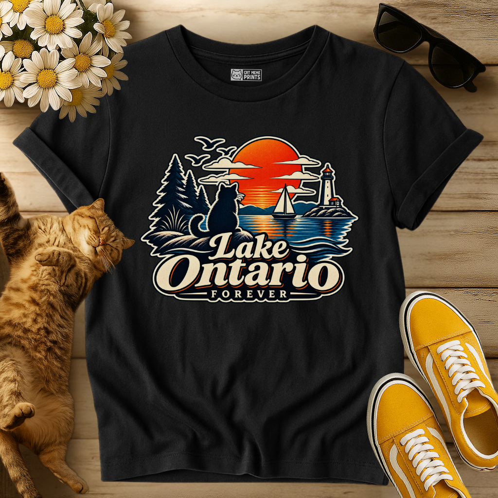 Lake Ontario Forever Cat T-Shirt