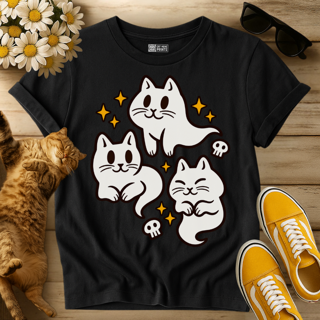 Spooky Cat Ghosts T-Shirt