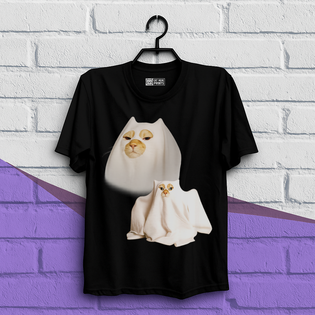 Ghost Cat Meme T-Shirt