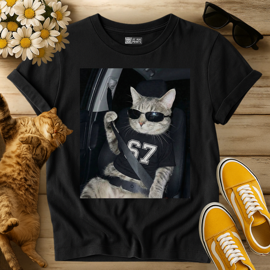Cat Gen Alpha Wearing 67 Selfie T-Shirt