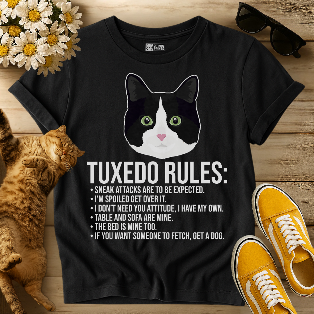 Tuxedo Cat Rules T-Shirt