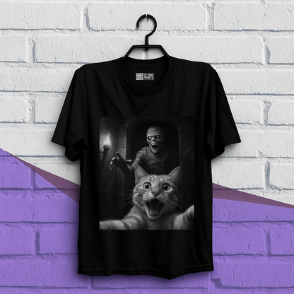 Cat Selfie with a Mummy T-Shirt