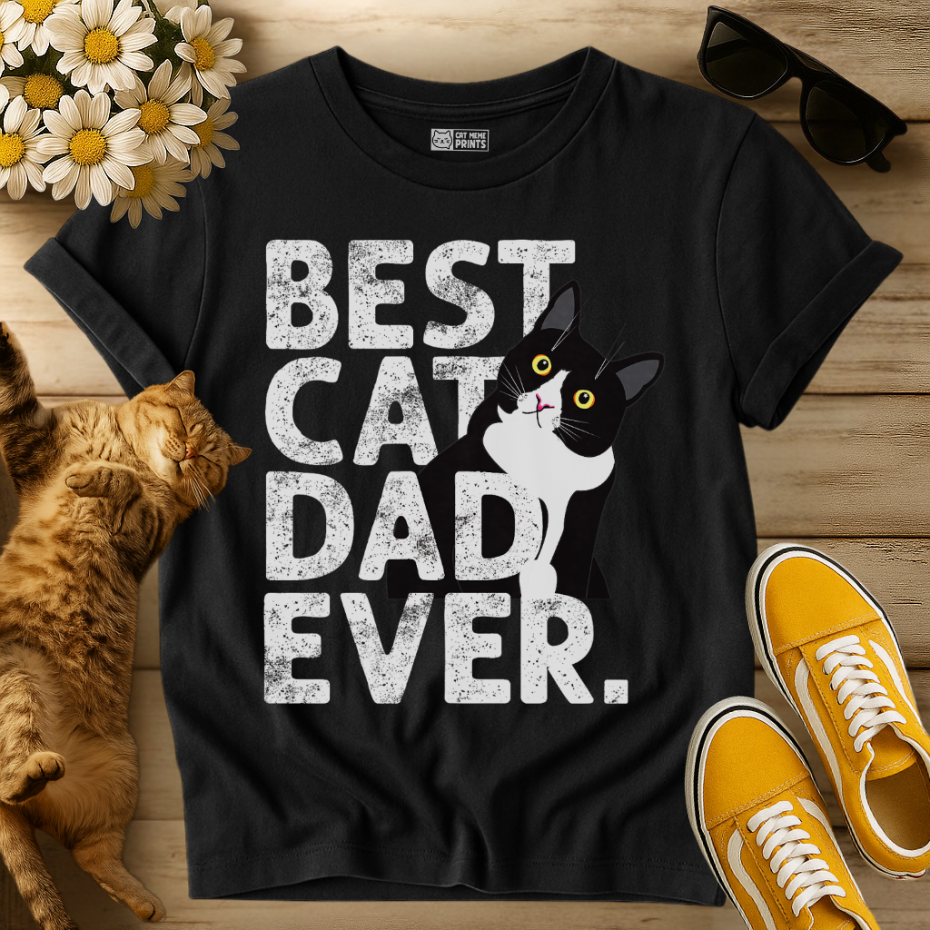 Best Tuxedo Cat Dad Ever T-Shirt