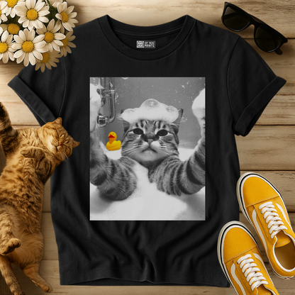 Cat Selfie in Bathtub T-Shirt