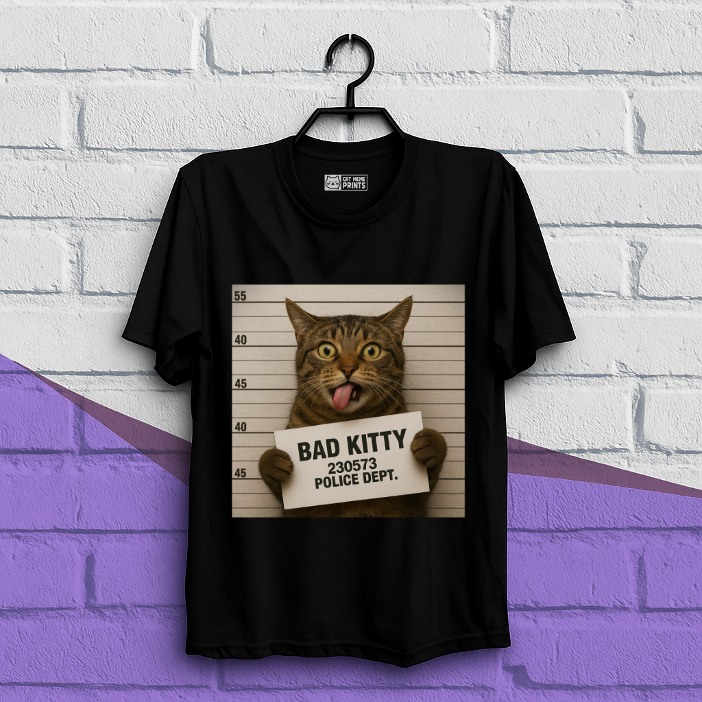 Bad Kitty Prisoned Meme T-Shirt