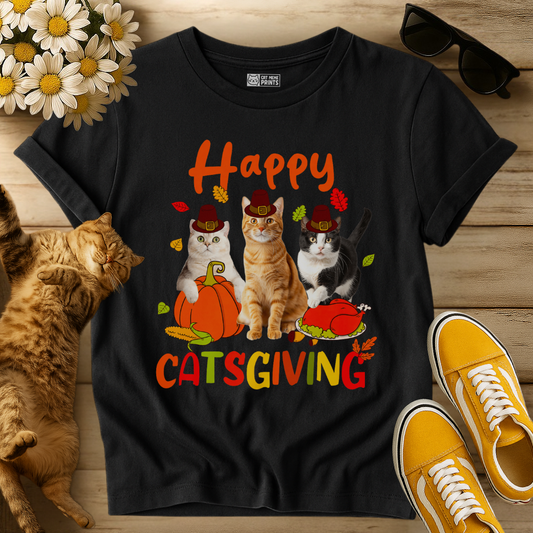 Happy Catsgiving fall Thanksgiving T-Shirt