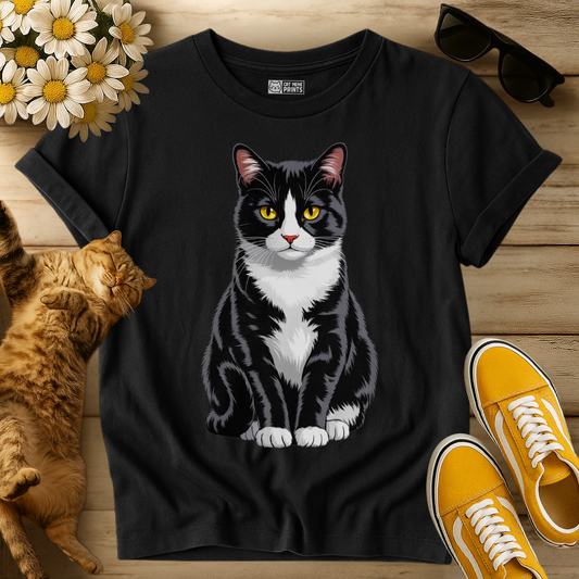 Majestic Tuxedo Cat T-Shirt