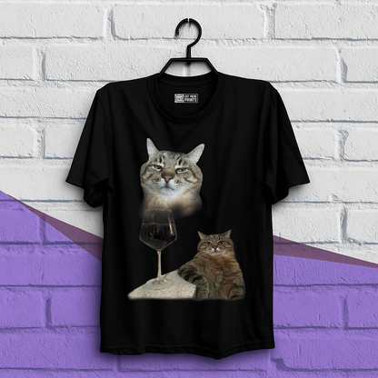 Cat Drinking Meme T-Shirt