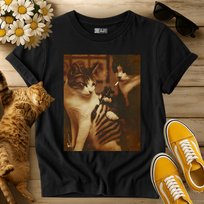 Tattoo Cat Selfie T-Shirt