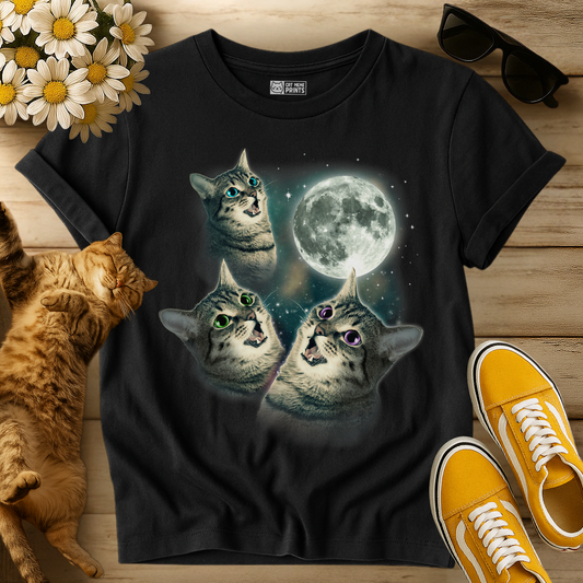 Three Cat Moon 3 Wolfs T-Shirt