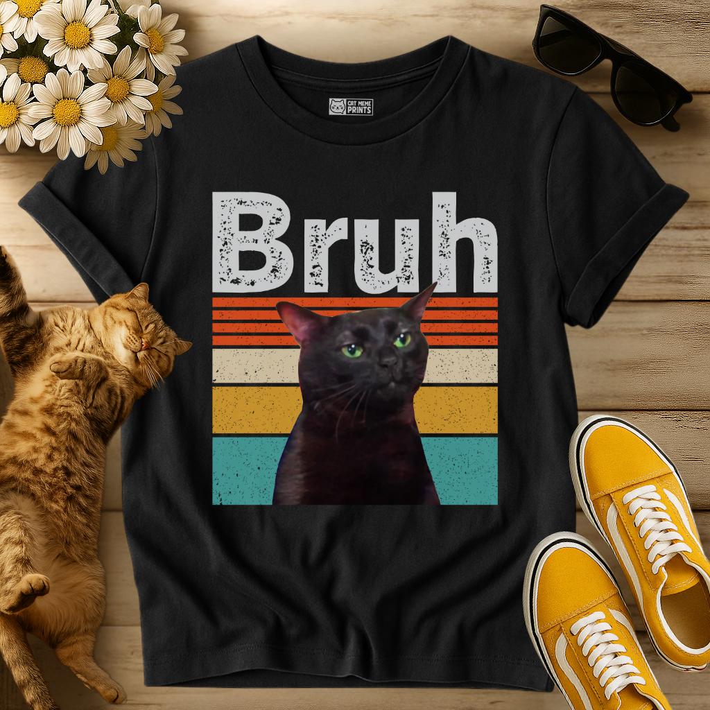Bruh Cat Meme Vintage T-Shirt