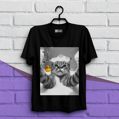 Cat Selfie in Bathtub T-Shirt