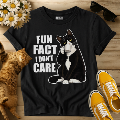 Fun Fact I Don't Care Cat T-Shirt
