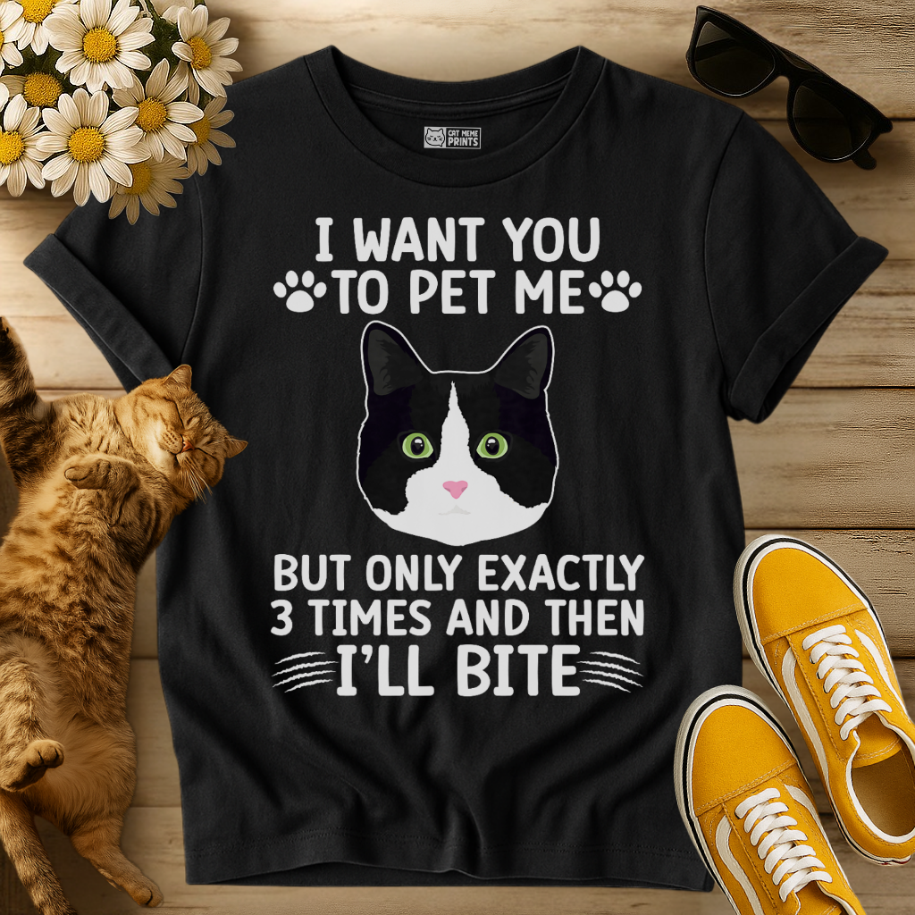 I Want You To Pet Me Texudo Cat T-Shirt