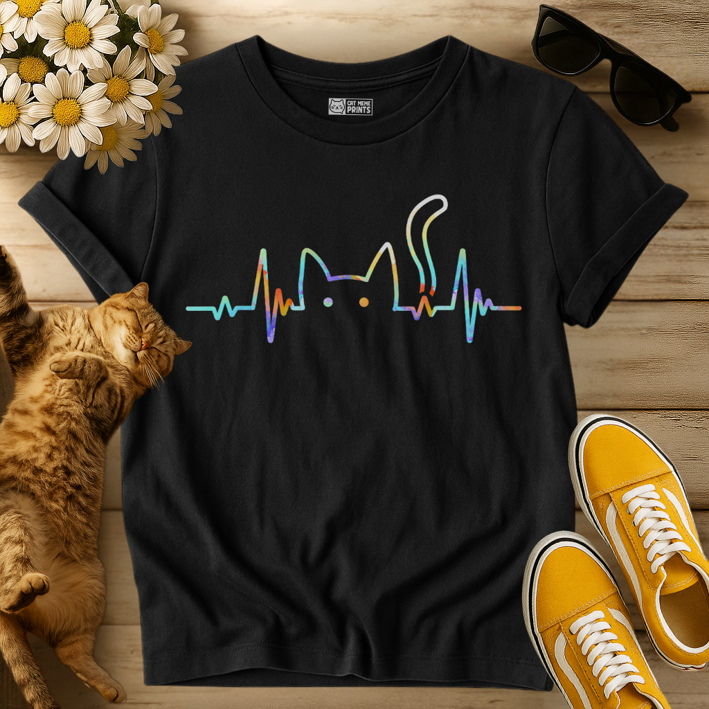 Heartbeat Cat Lover T-Shirt
