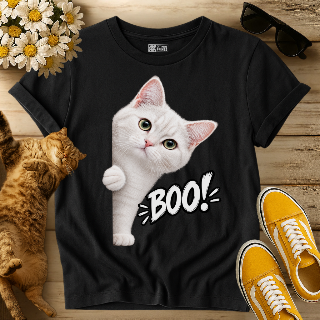 White Cat Boo T-Shirt