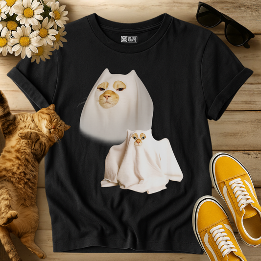 Ghost Cat Halloween T-Shirt