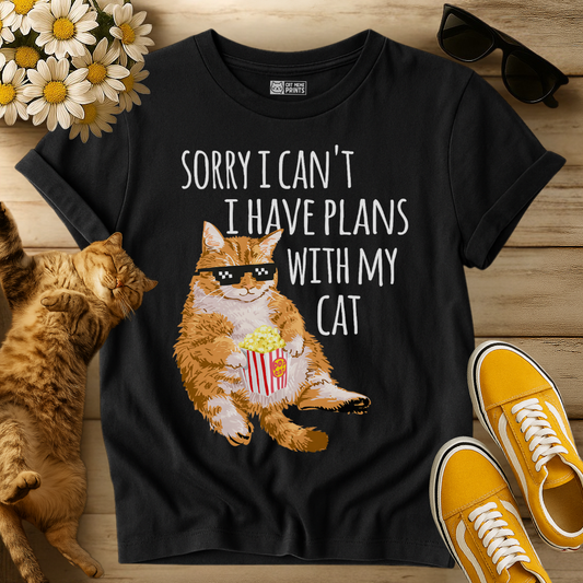 Sorry I Can't I Have Plans With My Cat T-Shirt