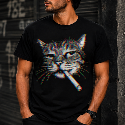 Cat Smoking Cig Meme T-Shirt