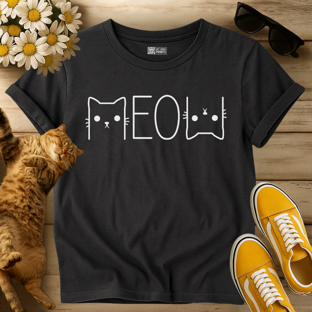 Cat Meow Graphic T-Shirt