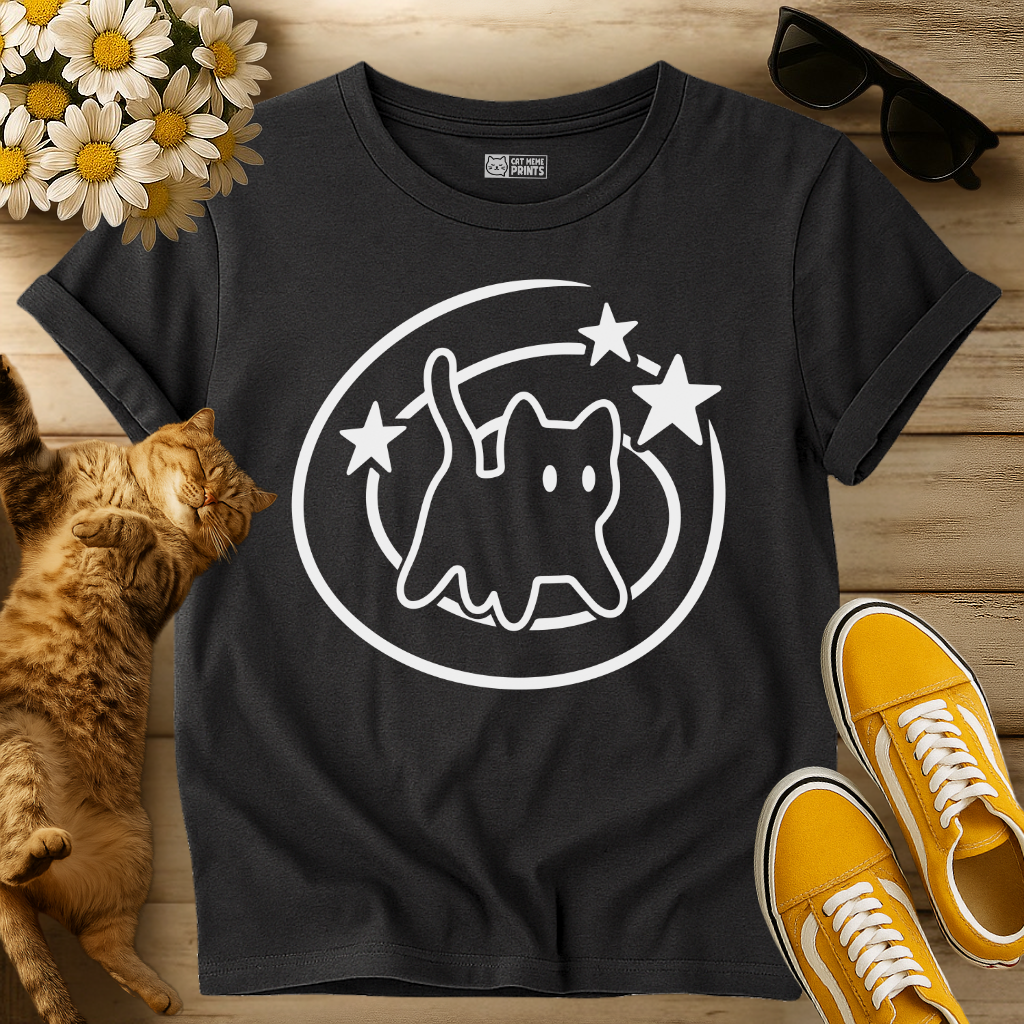 Y2K 90s Starry Cat T-Shirt