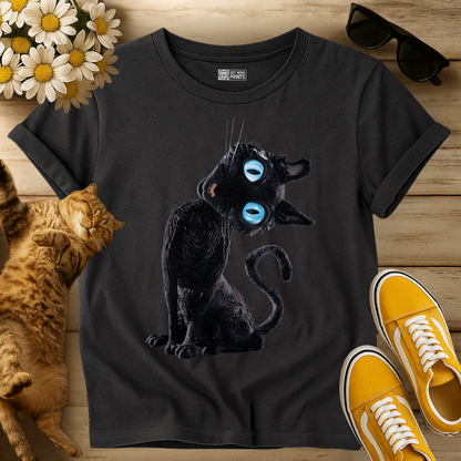 Black Cat Lazy T-Shirt