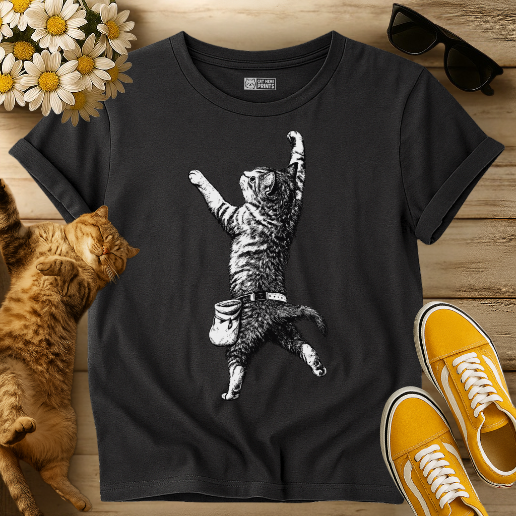 Rock Climbing Cat T-Shirt