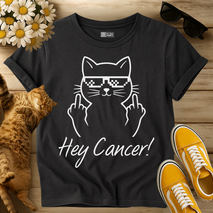 Hey Cancer Fuck Cancer Cat T-Shirt