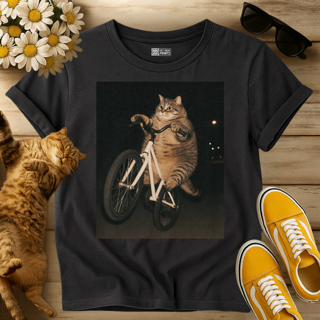 Cat On Bike T-Shirt
