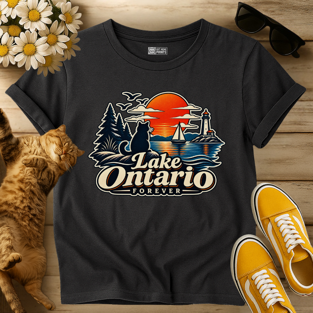 Lake Ontario Forever Cat T-Shirt