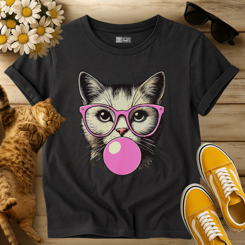 Kitty Blowing Bubble Gum T-Shirt
