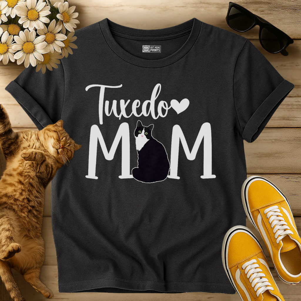 Tuxedo Cat Mom T-Shirt