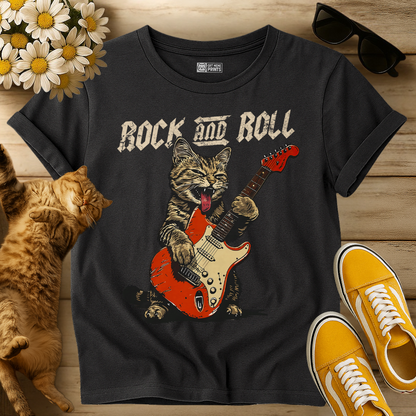 Guitarist Cat Rock and Roll T-Shirt