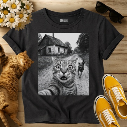 Cat Selfie With Dog T-Shirt
