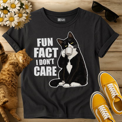 Fun Fact I Don't Care Cat T-Shirt